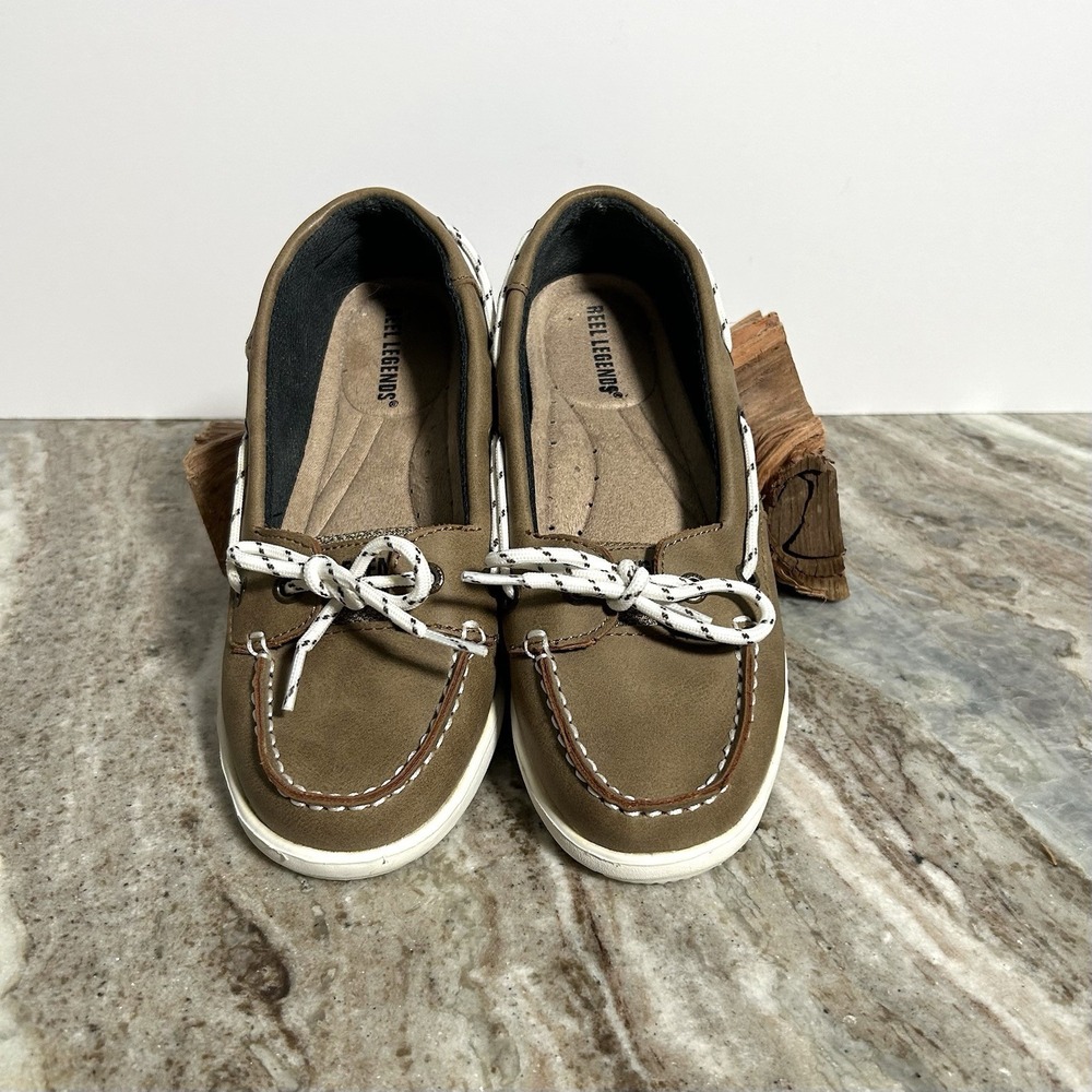 Reel Legends Sanibel Boat Shoes Womens Size 6.5 Beige Water Shoes